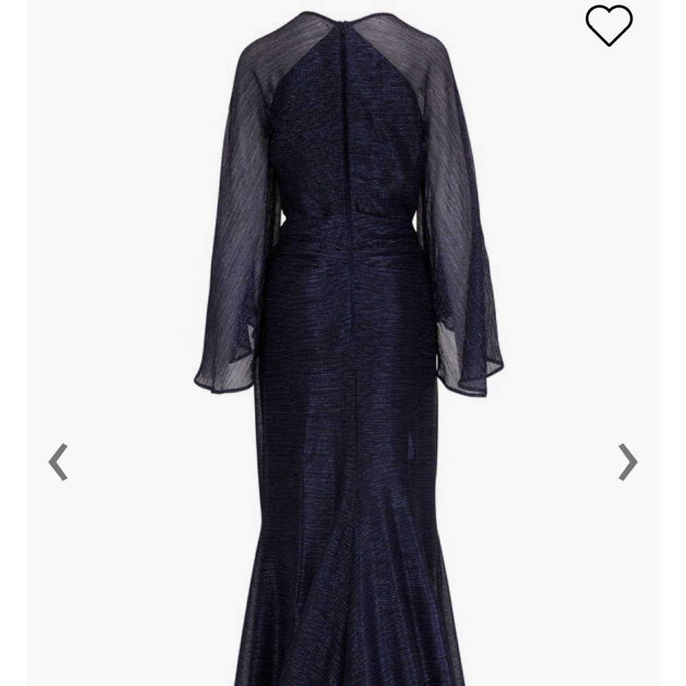 Talbot Runhof Navy Evening Gown, Size 10 - Picture 2 of 8